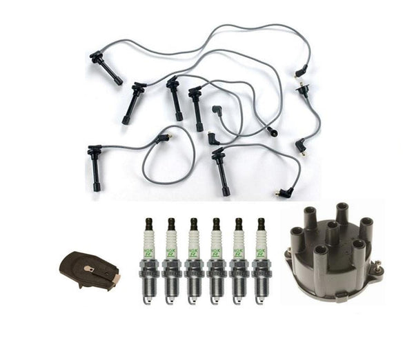 100% New Ignition Wires Cap & Rotor Spark Plugs for Honda 95-97 Accord V6 2.7L
