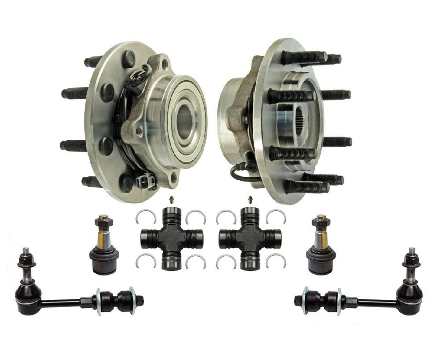 Bujes de rueda delantera, juntas esféricas, juntas en U para Dodge Ram 2500 00-02, tracción a las 4 ruedas 4x4
