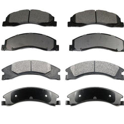 Front Rear Ceramic Brake Pads 08-14 E150 E250 08-15 E350 With Sigle Rear Wheels