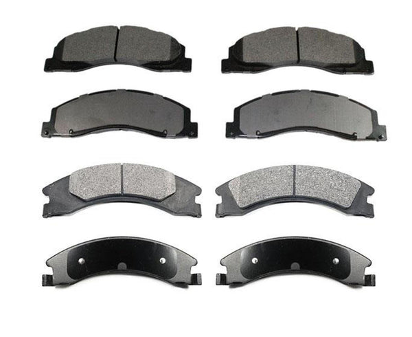 Front Rear Ceramic Brake Pads 08-14 E150 E250 08-15 E350 With Sigle Rear Wheels