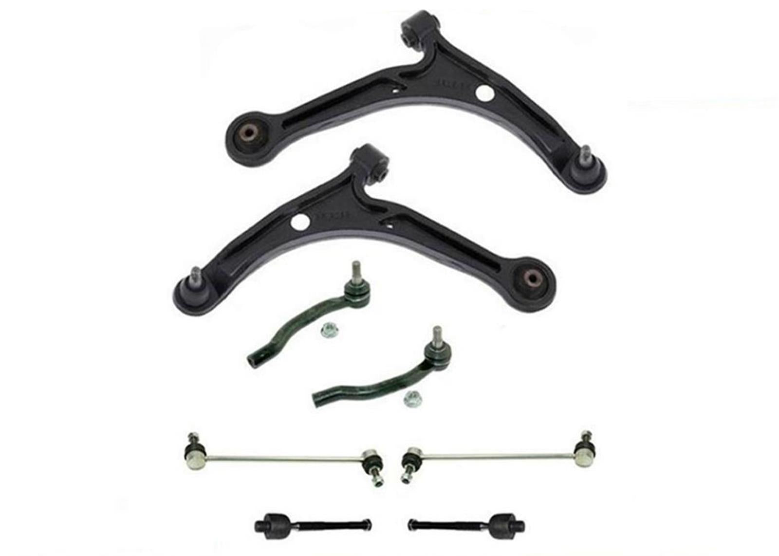06-2008 Honda Pilot 8Pcs Lower Control Arm Ball Joint Tie Rods Sway Bar Kit
