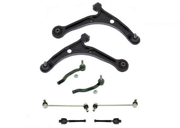 06-2008 Honda Pilot 8Pcs Lower Control Arm Ball Joint Tie Rods Sway Bar Kit