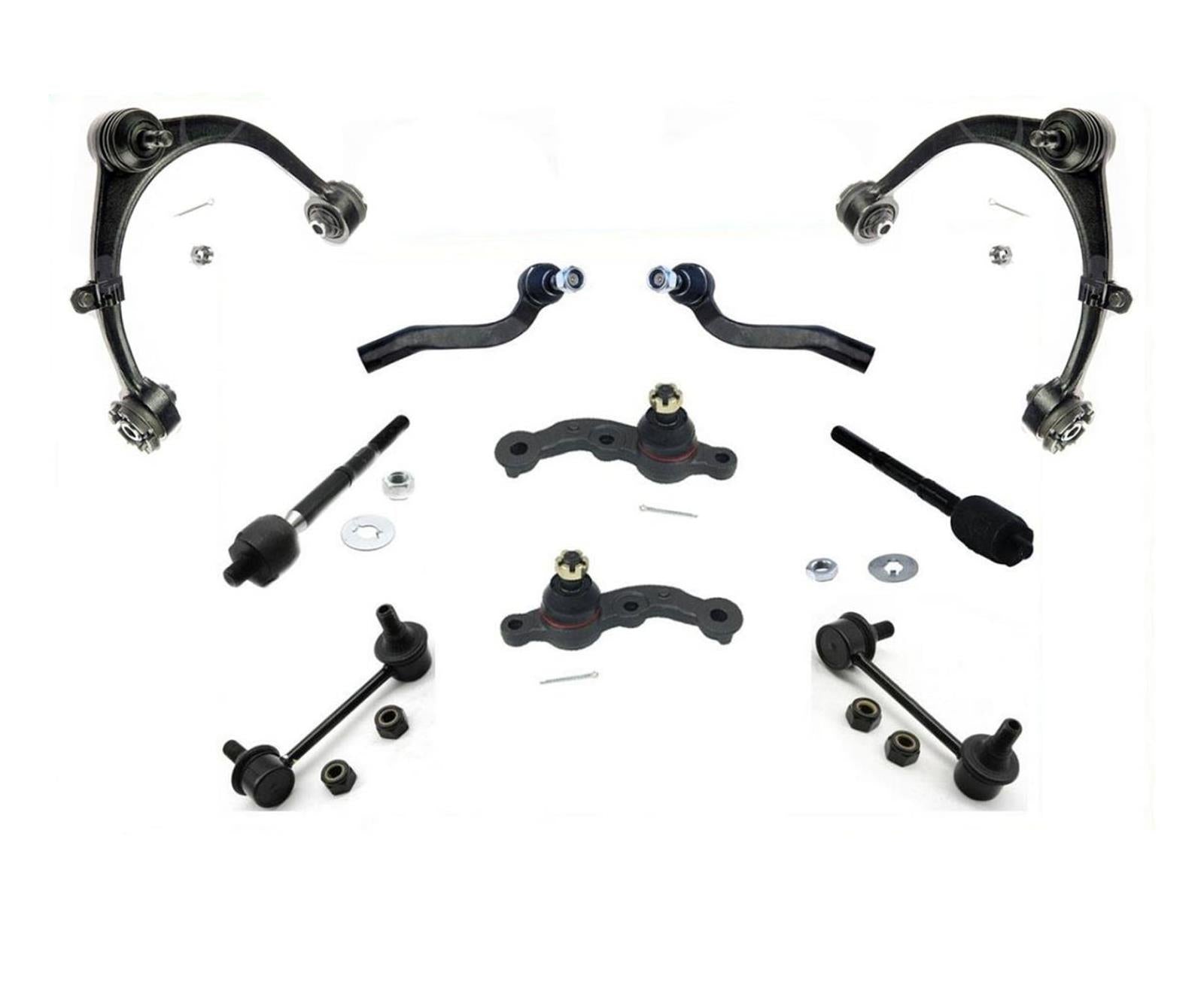 10 Pcs Kit Upper Control Arms Ball Joitns Tie rods & Links for Lexus LS400 98-00