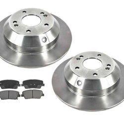 For 2010-2014 Santa Fe REAR Brake Disc Rotors With Ceramic Rear Pads