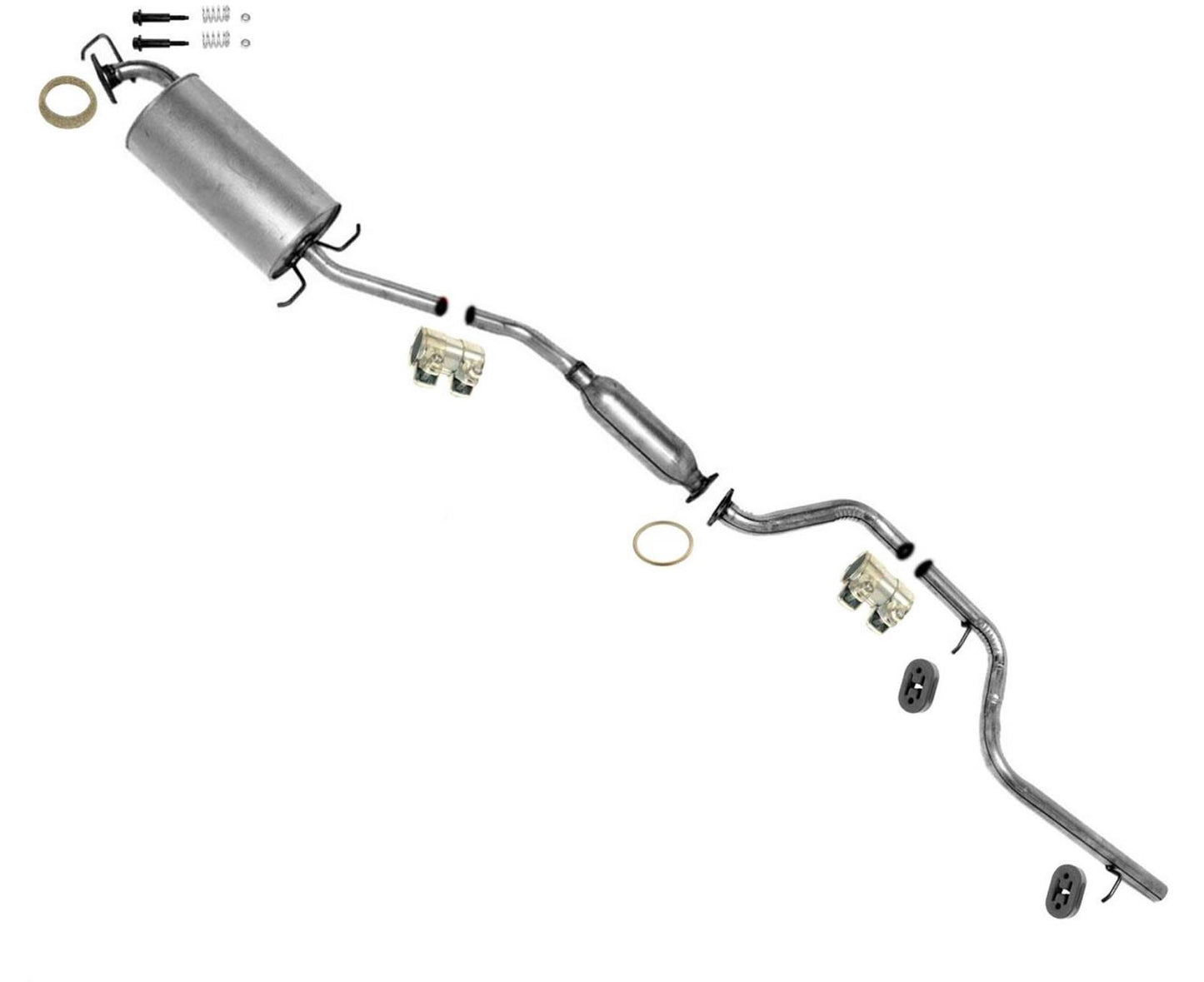 Fits for 1995-1998 Honda Odyssey Middle Resonator & Muffler Exhaust System