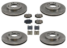 88-93 190E Sin control de deslizamiento Rotores delanteros y traseros y pastillas de freno de disco Kit de 6 piezas