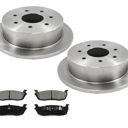 For REAR 97-03 Ford F150 7 Stud Heavy Duty Payload Rear Brake Rotors Ceramic Pad