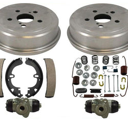 Rear Brake Drums, Shoes, Spring Kit & Wheel Cylinder For 94-97 Toyota Celica