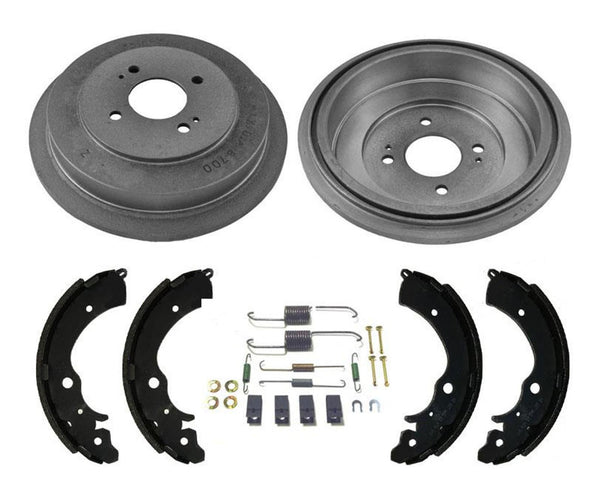 Rear Brake Drums Shoes & Springs 4Pc kit for Honda Civic Hybrid 03-05 ONLY