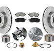 New Front Wheel Hub & Bearings Disc Rotors & Pads Fits For 02-06 Altima 2.5L