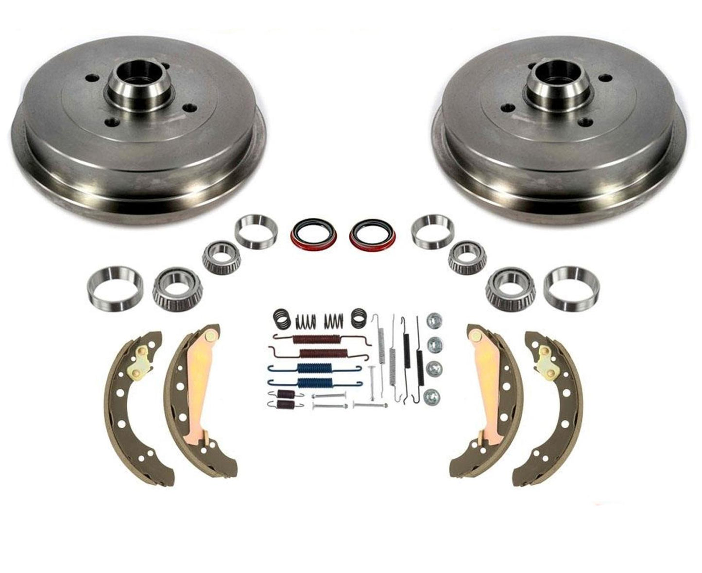 Para frenos de golf Cabrio Jetta 1989-1999 (2) tambores, zapatos, rodamientos, kit de 10 piezas