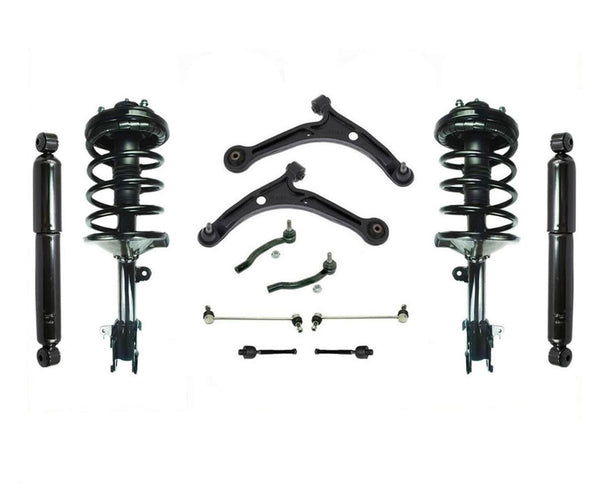 Se adapta a 06-08 Pilot All Wheel Drive Front Struts Shocks Control Arms Tie Rods Links