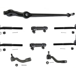 Fits For GM 1995-1999 Tahoe GMC Yukon Four Wheel Drive 9 Pcs Drag Link Tie Rods