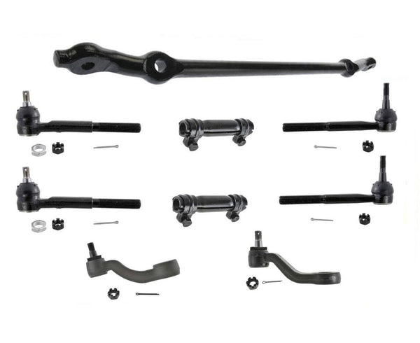 Fits For GM 1995-1999 Tahoe GMC Yukon Four Wheel Drive 9 Pcs Drag Link Tie Rods