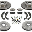 Fits 01-03 Toyota Prius Front Brake Rotors & Ceramic Brake Disc Pads Drums Shoes