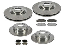 F & R Disc Brake Disc Rotors Ceramic Brake Pads for Honda Odyssey 6p 11-14