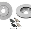 Compatible con sensores y pastillas de cerámica para rotores de freno delanteros ventilados Mercedes E300 1997