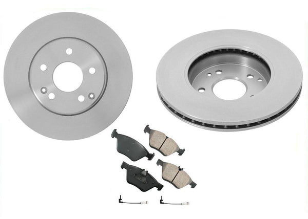 Compatible con sensores y pastillas de cerámica para rotores de freno delanteros ventilados Mercedes E300 1997