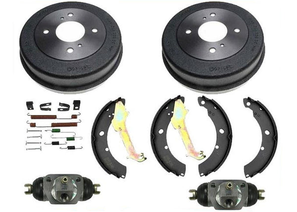 Kit de resorte para zapatos de tambores traseros, cilindro de rueda compatible con Nissan Altima 99-01, 6 piezas