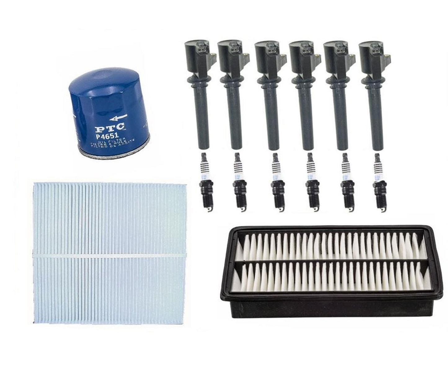 Bobinas de encendido de filtros de aire de gas y aceite con enchufes para Mazda 6 S V6 3.0L 03-2008 15 piezas