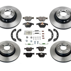 Front & Rear Disc Brake Rotors & Ceramic Pads Fits BMW 750Li 750i 2006-2008