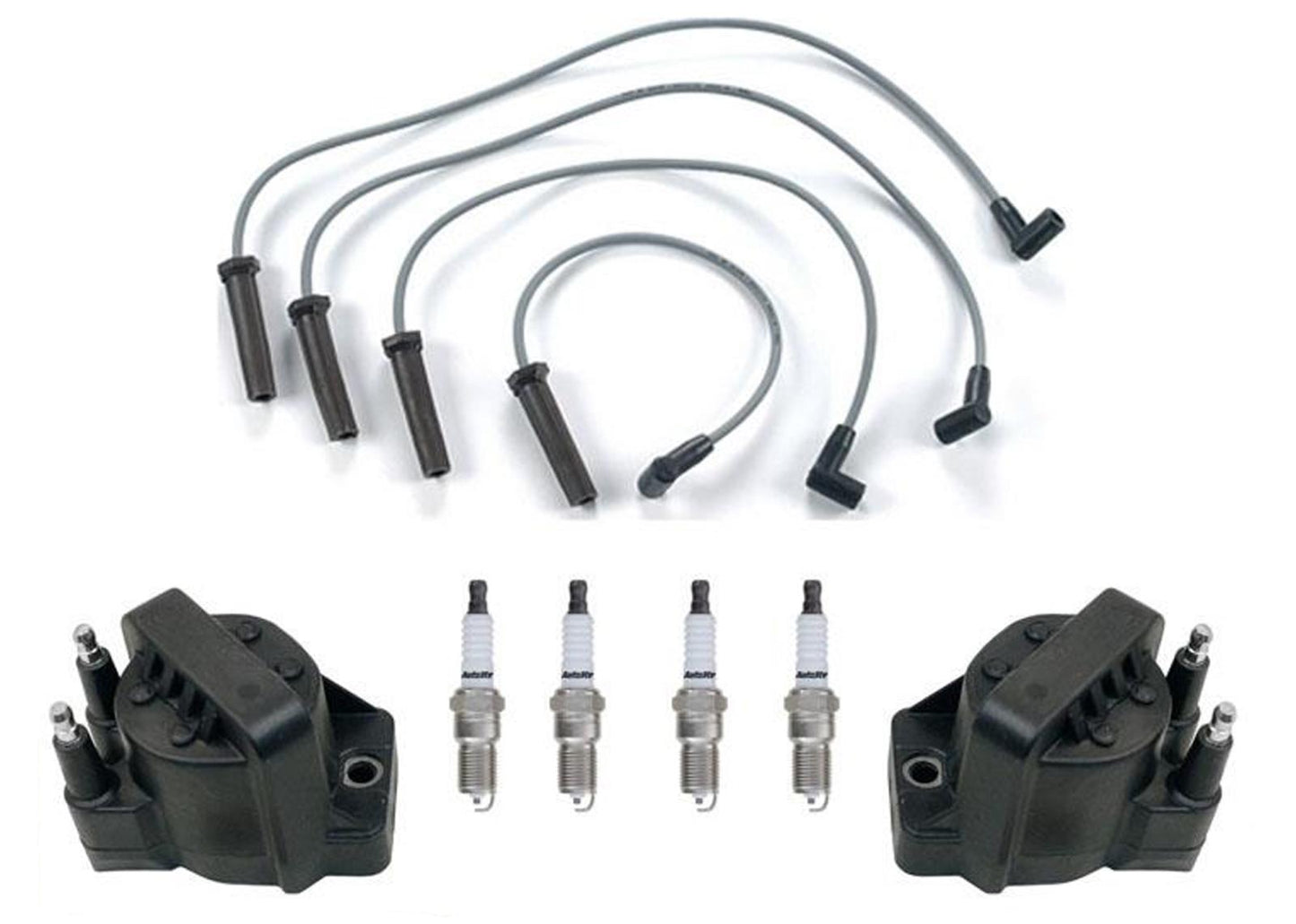 Fits 1998-2002 Chevrolet Cavalier Ignition Coils Wires Platinum Spark Plugs Kit