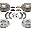 New Rotors Brake Pads Drums Brake Shoes Spring Kit for Mitsubishi Lancer DE 2.0L