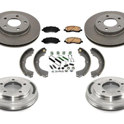 New Rotors Brake Pads Drums Brake Shoes Spring Kit for Mitsubishi Lancer DE 2.0L