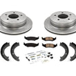 for 04-06 Ford E150 Van (2)  Rear Brake Disc Rotors & Pads Parking Shoes