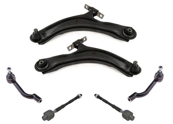 Frt Lower Control Arms Tie Rods Fits 08-13 Nissan Rogue 14-15 Rouge Select