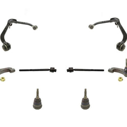 Brazos de control delanteros, juntas esféricas, varillas de amarre interiores y exteriores, 8 piezas para Jeep Liberty 02-04