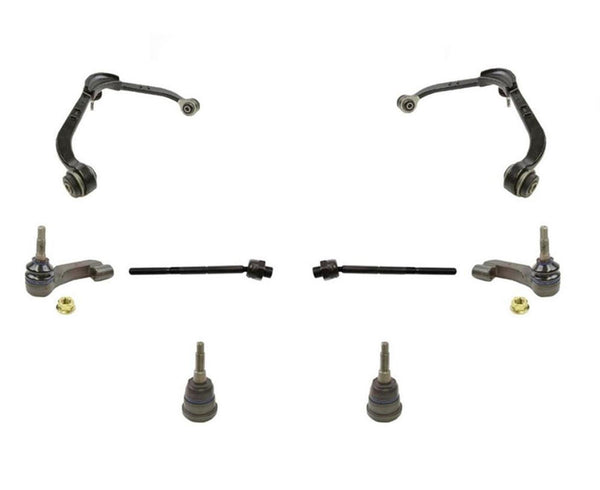 Brazos de control delanteros, juntas esféricas, varillas de amarre interiores y exteriores, 8 piezas para Jeep Liberty 02-04