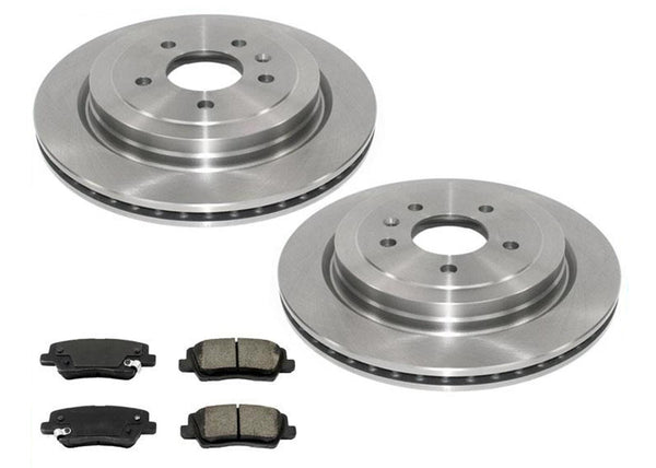 Rear Disc Brake Rotors Brake Pads fIts for 13-17 Cadillac ATS JE5 / Non Brembo
