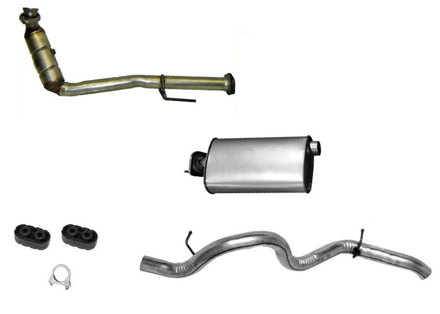 Catalytic Converter Exhaust Pipe Fits 05-06 Wrangler 2.4L With Muffler Tail Pipe
