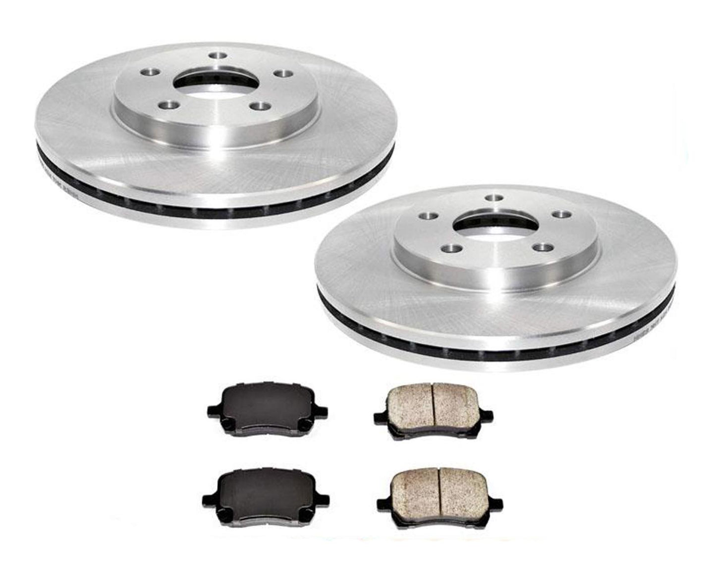 For 2007-08 Chevrolet Malibu 4 Door W/ Rear Drum Brakes Front Brake Rotors Pads