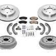 For Saturn SL SC SW 1991-2002 Frt & Rr Rotors Drums Front Pads Rear Brake Shoes