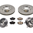 01-07 Taurus Wheel Bearings Hub Assembly Front Disc Rotors Ceramic Pads 5Pc Kit