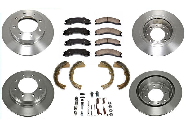 Frt & Rr Brake Rotors and Pads Fits 12-2019 Nissan NV1500 NV2500 NV3500 8pc Kit