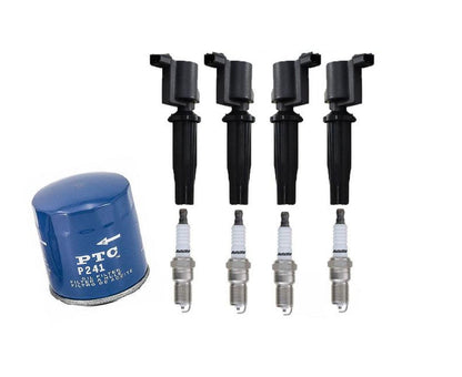 (4) Kit de afinación de bobinas de encendido + bujías de platino para Ford Focus 2.0L 05-11