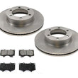 for 04-06 Tundra 04-07 Sequoia (2) Front Brake Rotors & Ceramic Pads 3pc Kit