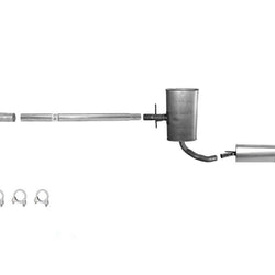 Para motor Jetta 2.0L ABA 1996-99, solo sistema de tubo de escape convertidor y silenciador