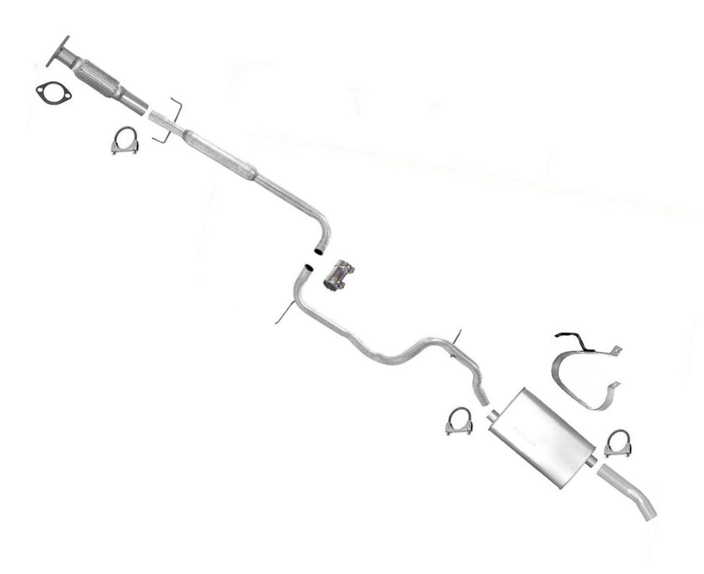 1995 Ford Taurus Mercury Sable 4Dr Sedan V6 3.0L Sistema de tubo de escape con silenciador