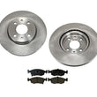 Front Brake Rotors & Ceramic Brake Pads For 2012-2017 Fiat 500 NON TURBO