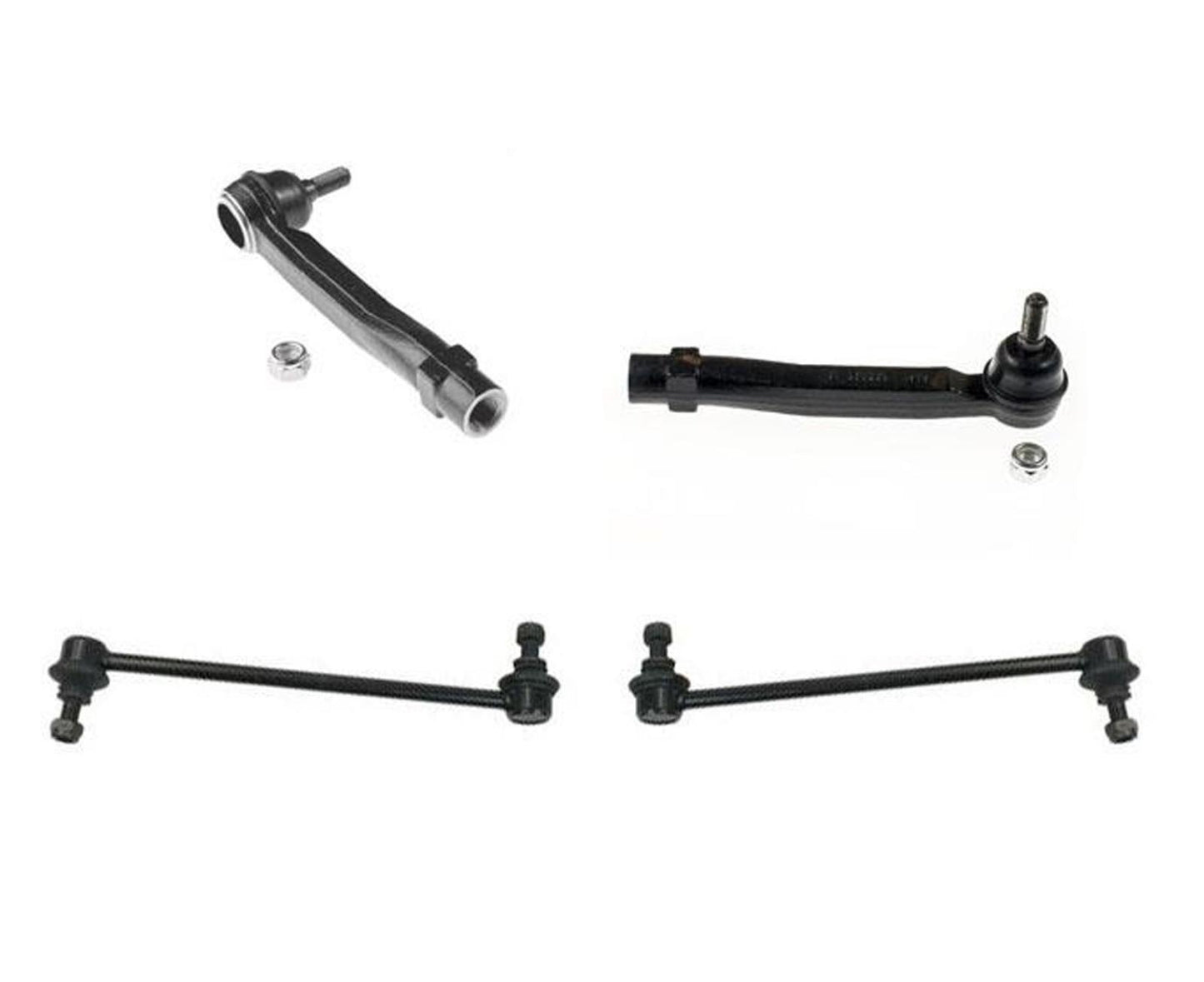 Para Toyota Sienna Van 11-16, varillas de amarre exteriores y enlaces estabilizadores de barra estabilizadora delantera, 4 piezas