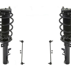Front Strut & Coil Spring Assembly Shock Quick + Sway Bar Links Mazda 3 5