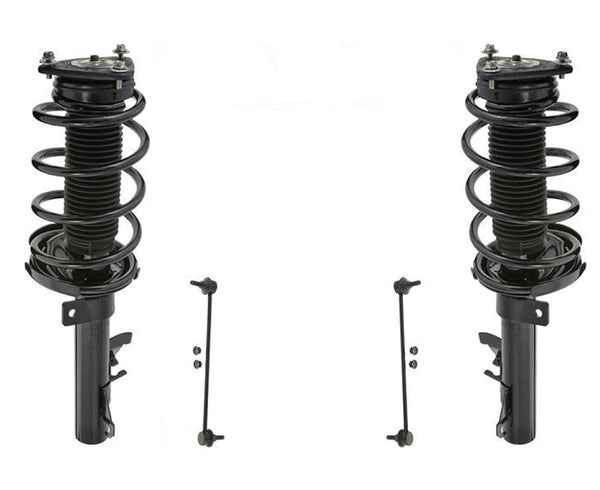 Front Strut & Coil Spring Assembly Shock Quick + Sway Bar Links Mazda 3 5