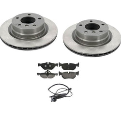 Fits For 2007-2009 BMW 328i Rear Brake Rotors Ceramic Pads Sensor 4Pc Kit