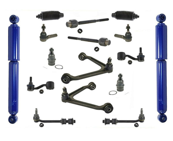 Control Arm Tie Rods Ball Joint Suspen. Kit Front for 07-09 Durango Shocks 16 Pc