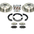 Rear Brake Rotors & Ceramic Brake Pads,Parking Brake Shoes for 07-17 Wrangler