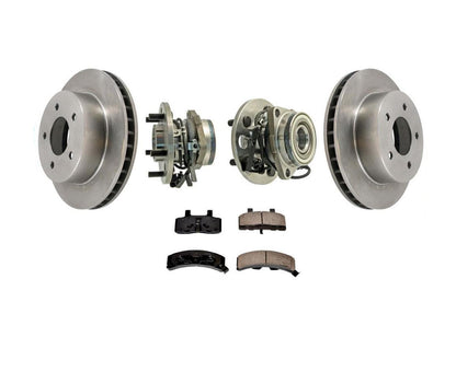 Front Hub & Bearings Disc Brake Rotors Pads For 1995-2002 Astro 4 Wheel Drive - Photo 1